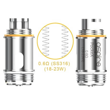 Aspire Pockex Replacement Coil Heads in detail