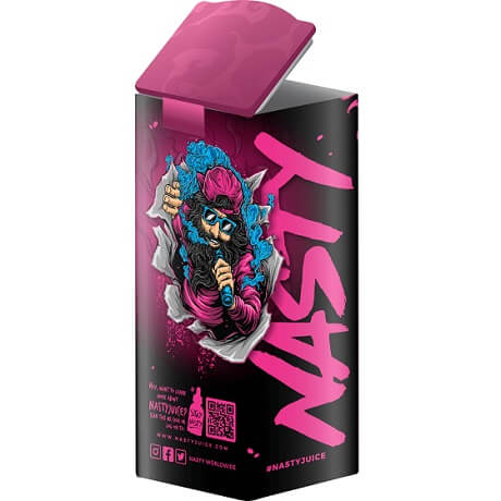 Wicked Haze 60ml Nicotine Free Alu box back side by Nasty Juice