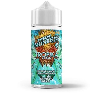 12 Monkeys Tropika Iced 120ml vape juice bottle