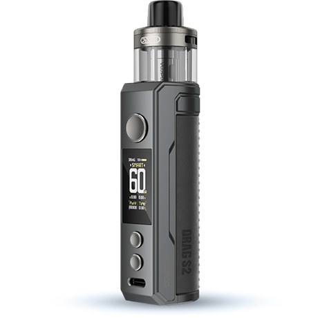 VooPoo Drag S2 Vape Kit in Grey Metal