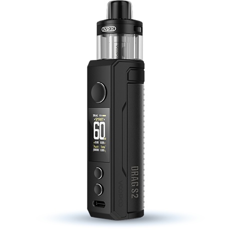 VooPoo Drag S2 Vape Kit in Spray Black