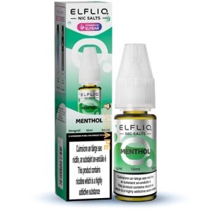 Elfliq Menthol 10ml E-liquid nic salt bottle