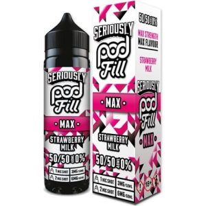 Seriously Podfill Strawberry Milk 60ml Vape Juice Bottle