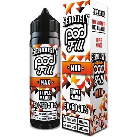Seriously Podfill Triple Mango 60ml Vape Juice Bottle