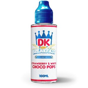 Donut King Strawberry White Choco Pops 120ml Vape Juice Bottle