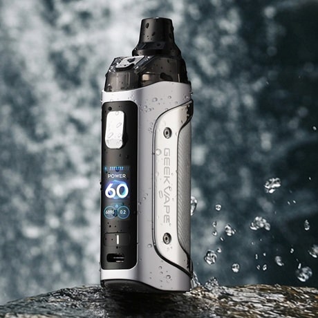 GeekVape Aegis Boost 3 Vape Kit Silver in rain