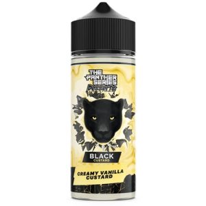 The Panther Vanilla Custard 120ml vape juice bottle